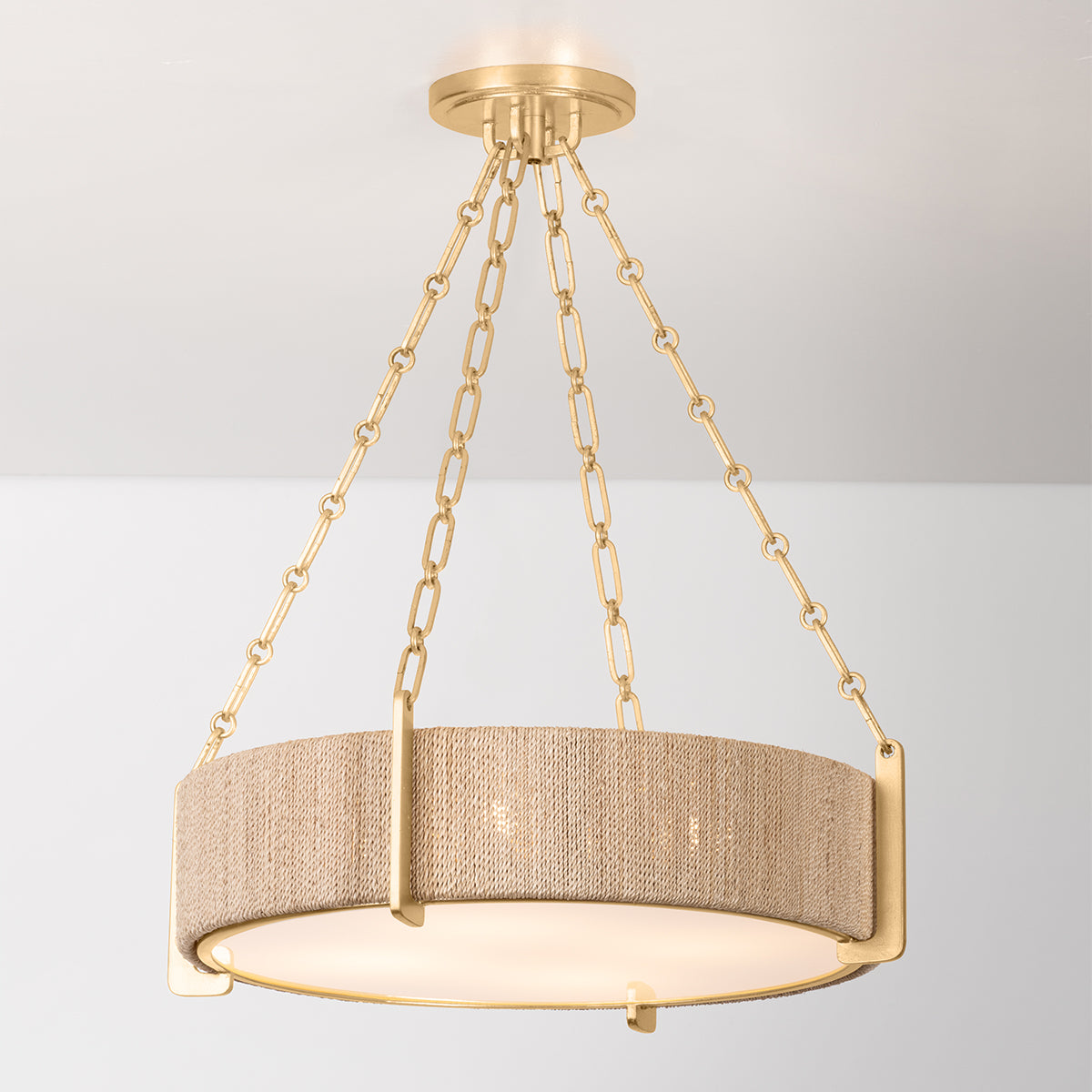 Quebec 4-Light Chandelier – Gold Leaf Finish