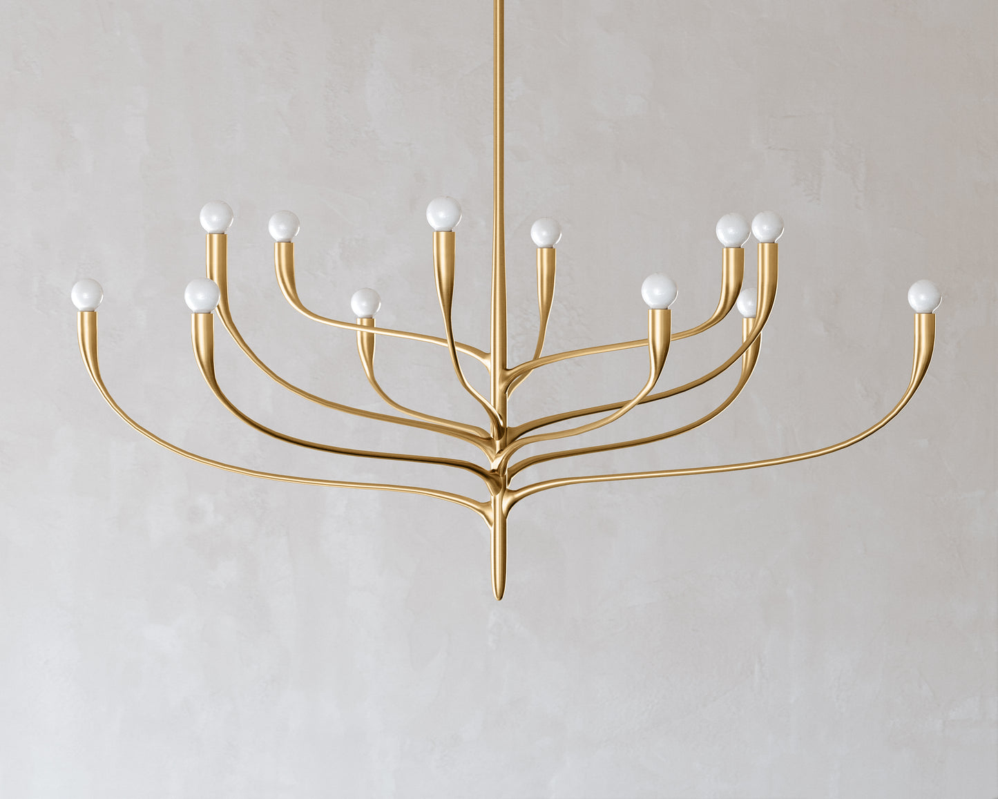 Labra Chandelier | Vintage Gold Leaf | 12 Light Luxury Pendant