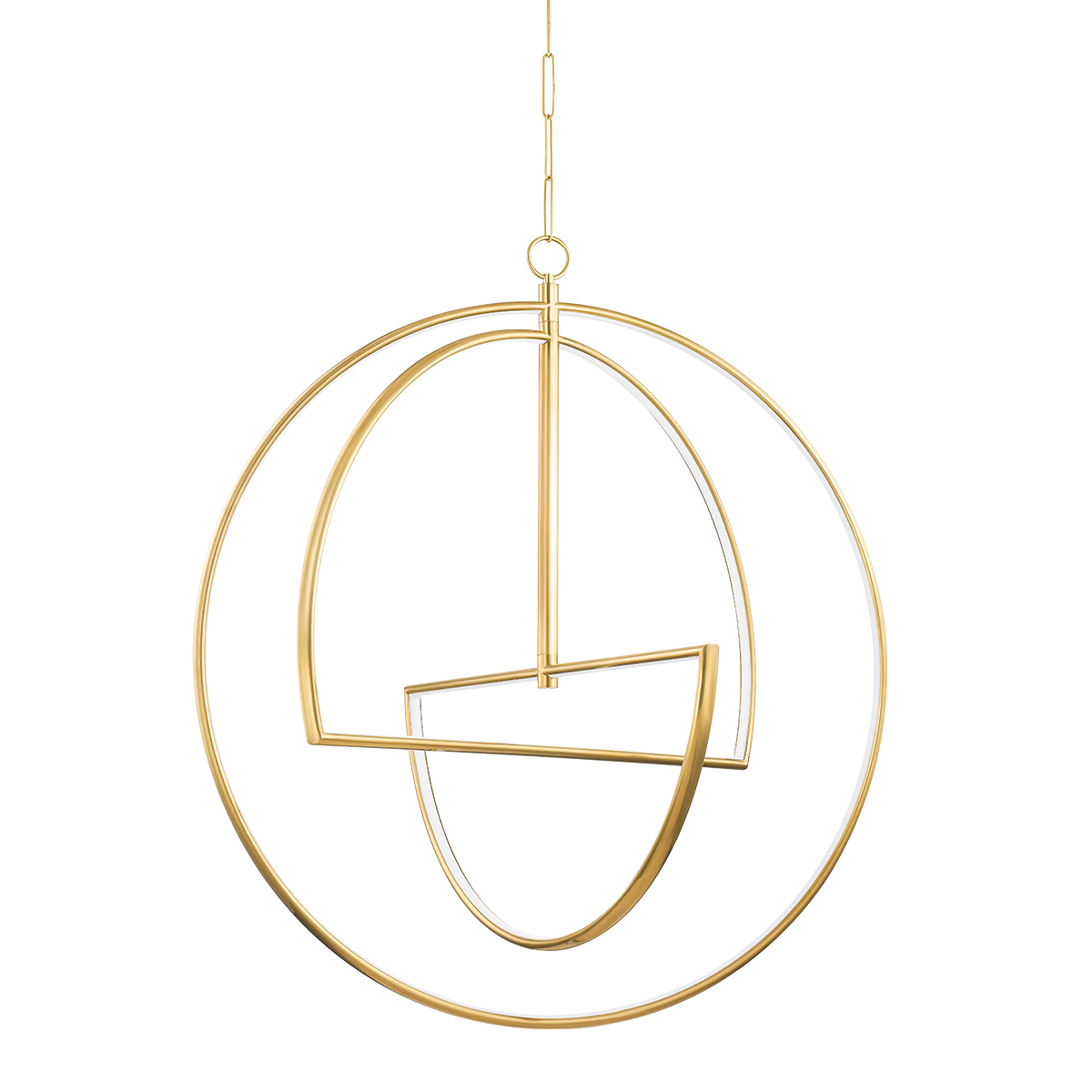 Hayworth 6-Light Pendant – Vintage Gold Leaf with Abaca Shade