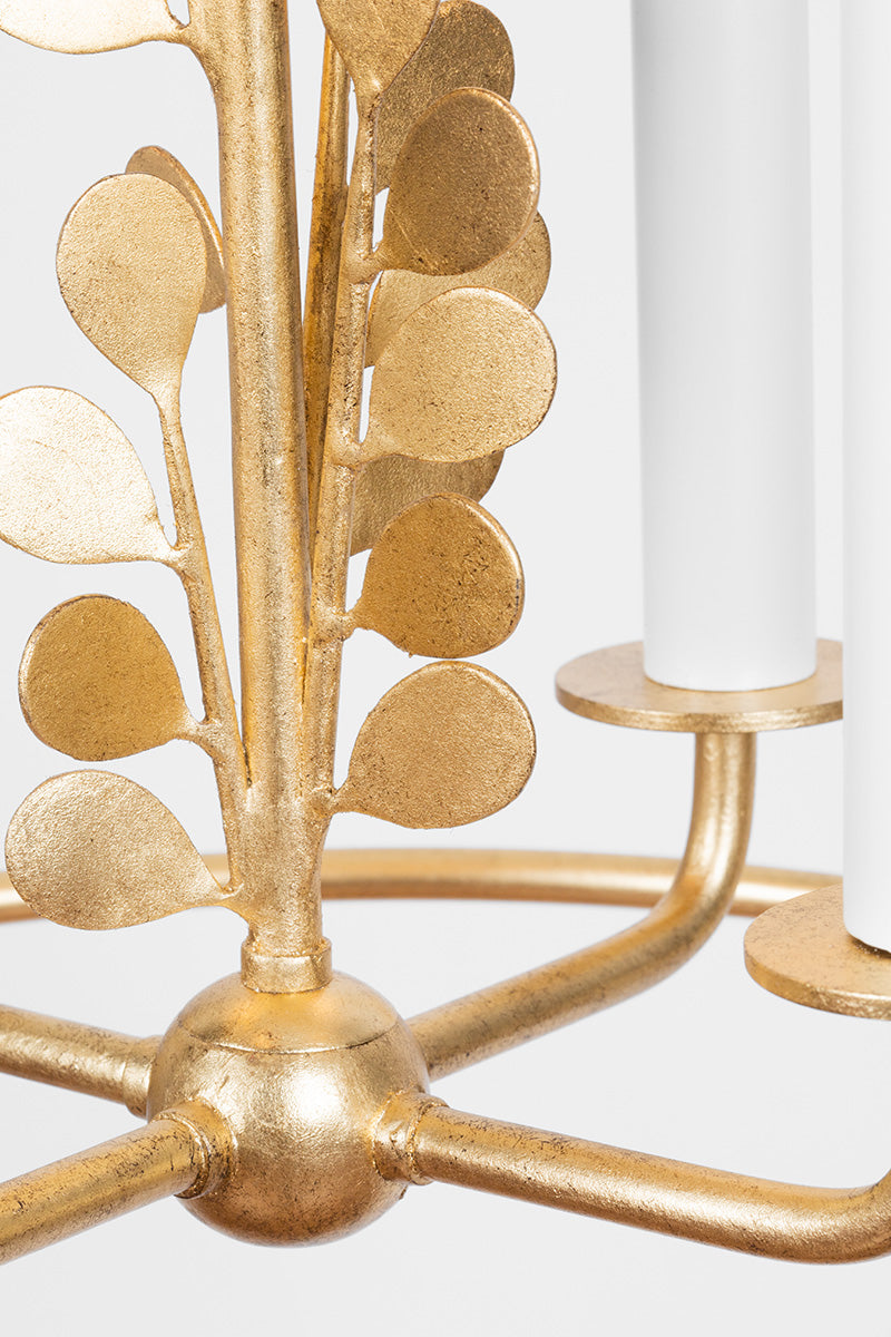 Adrienne 4-Light Pendant – Vintage Gold Leaf Finish