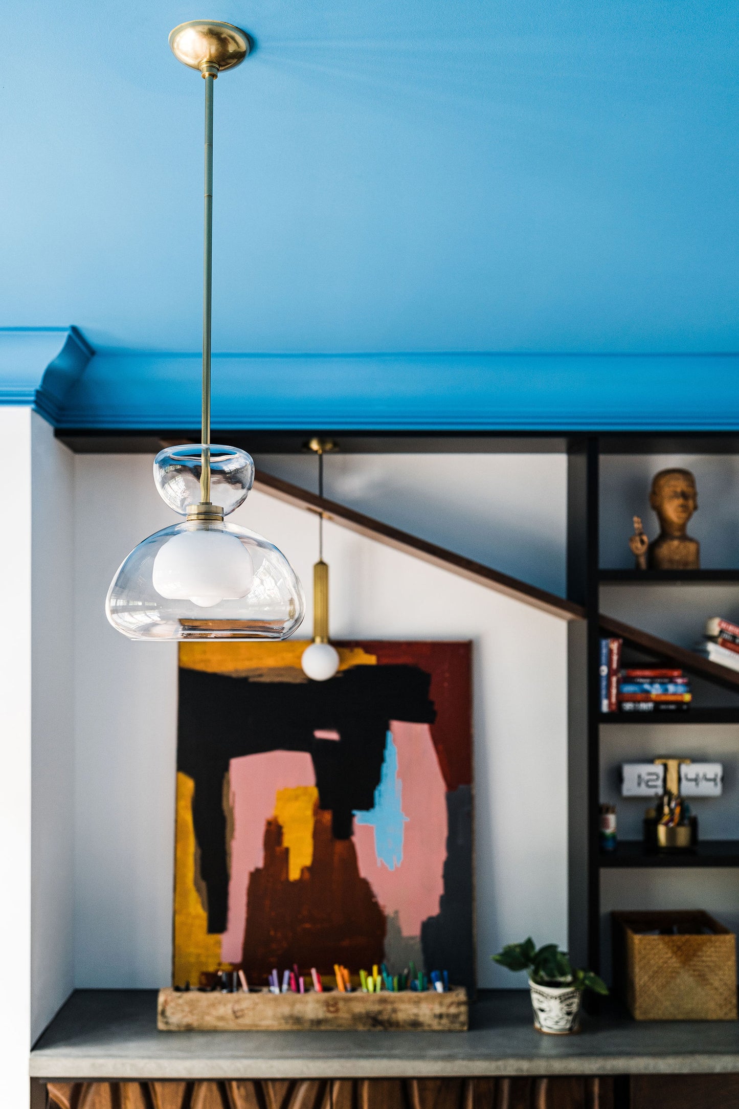 Cortney Pendant Light – Aged Brass with Clear Glass Shade