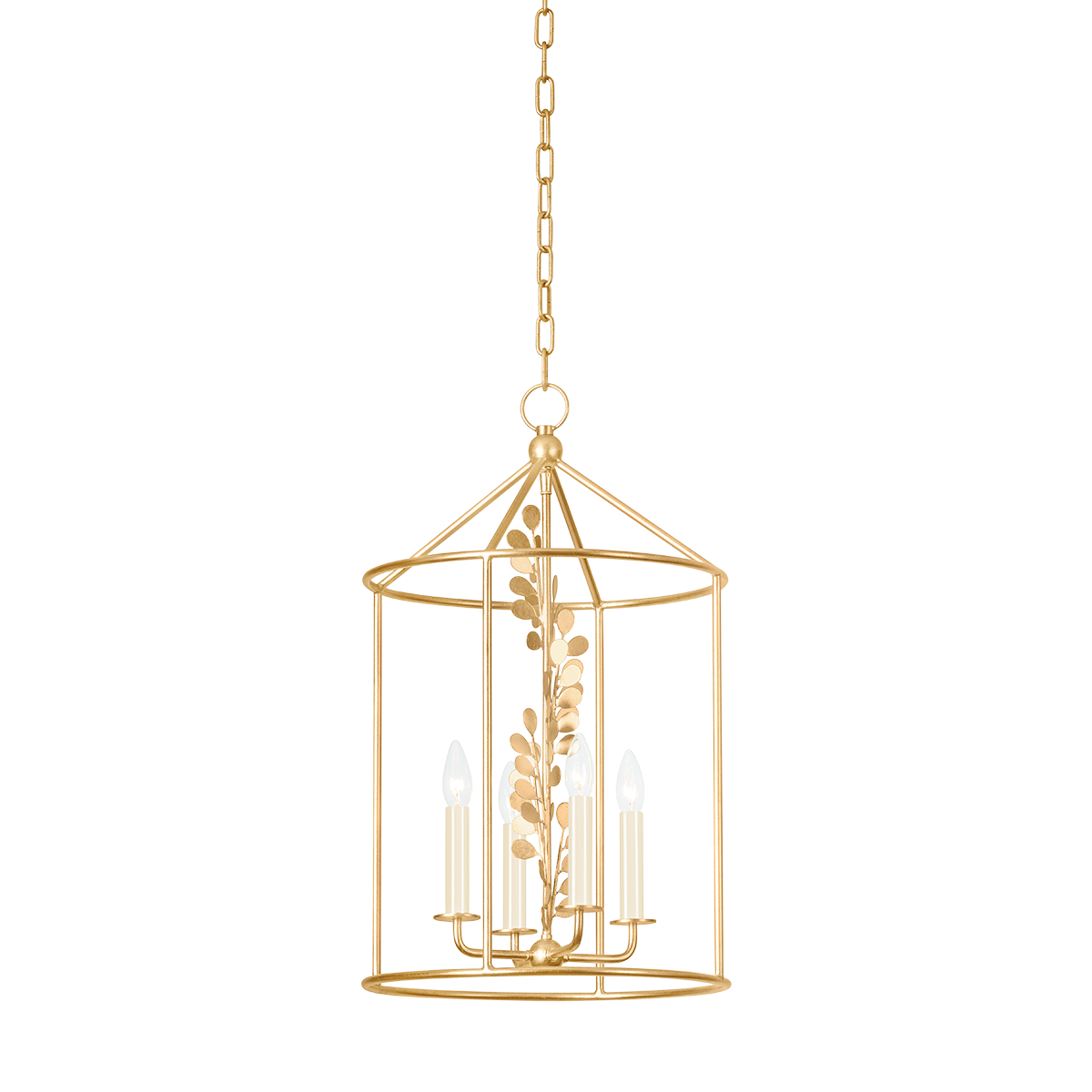 Adrienne 4-Light Pendant – Vintage Gold Leaf Finish