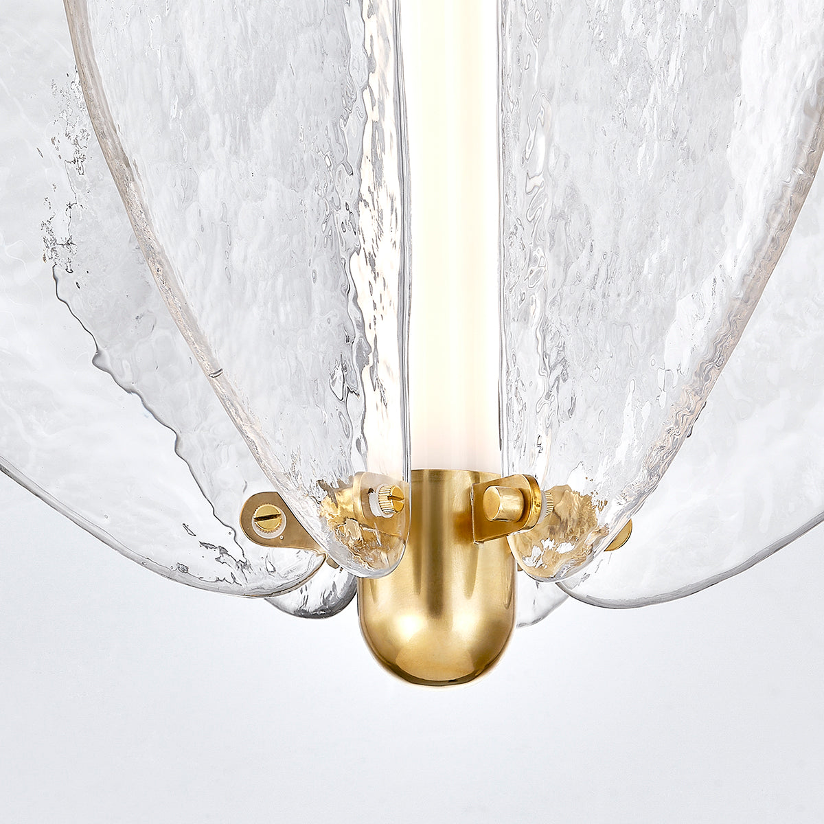 Freya Piastre Glass Pendant – Vintage Brass