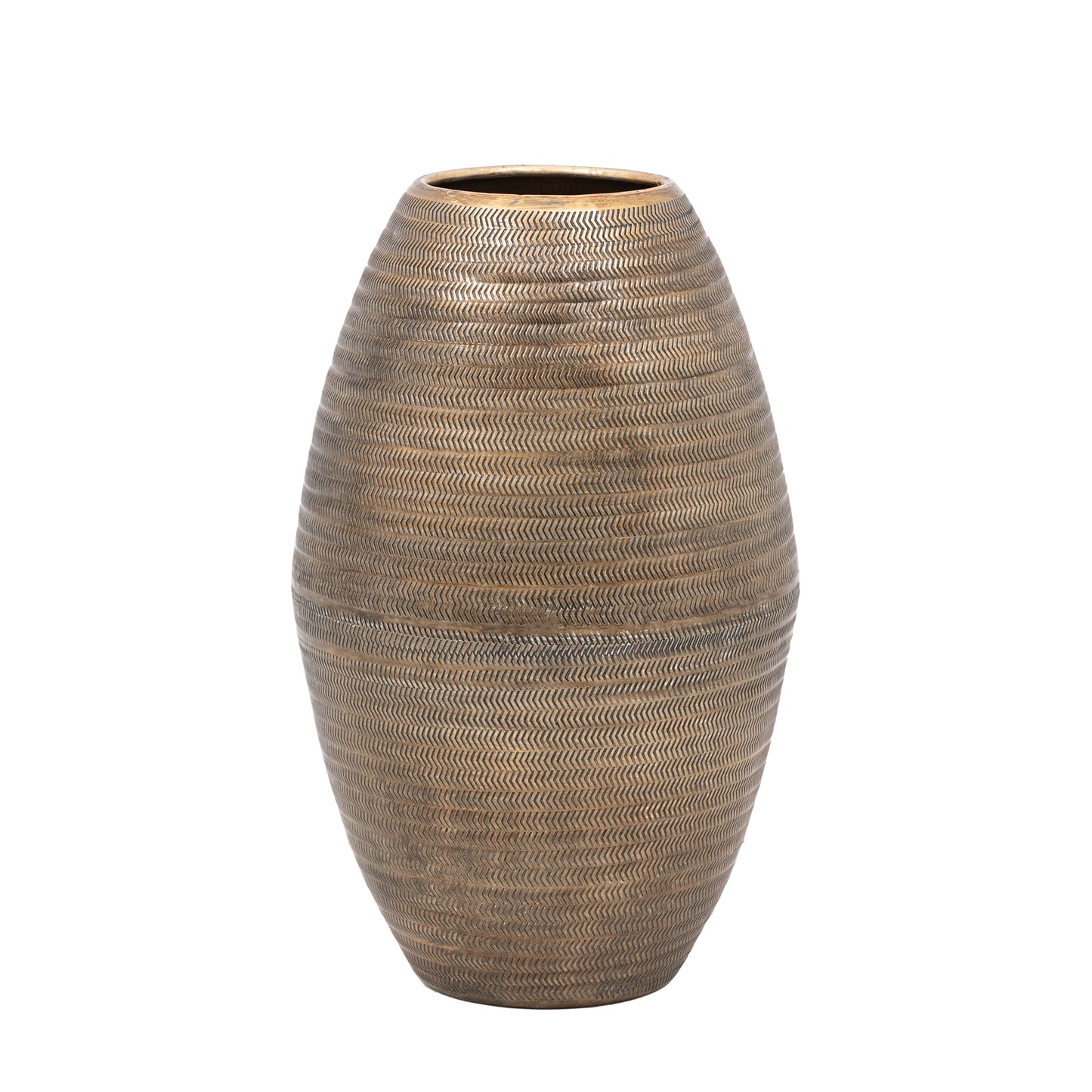 Artistic Aluminium Tall Vase Arrow Antique Brass