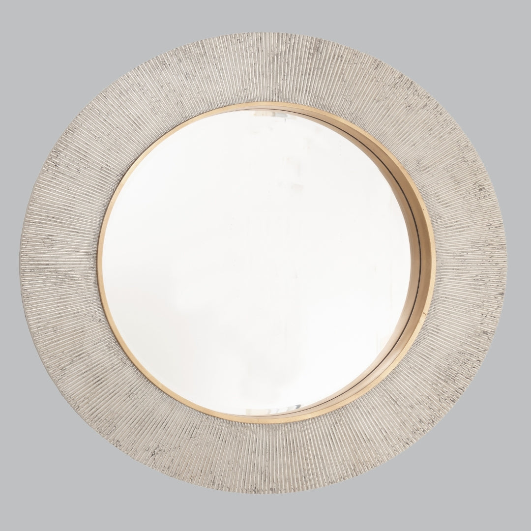 Jade Champagne Silver Finish Wall Mirror