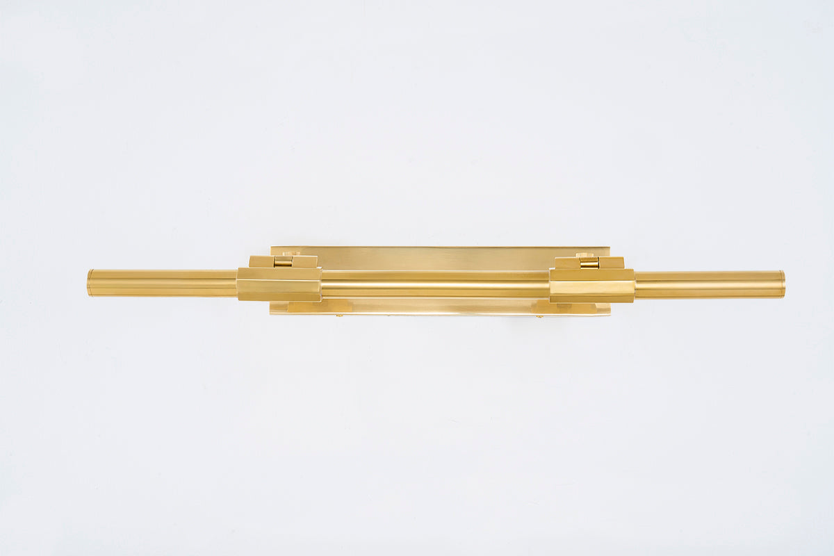 Melbourne Picture Light – Aged Brass with White Acrylic Shade