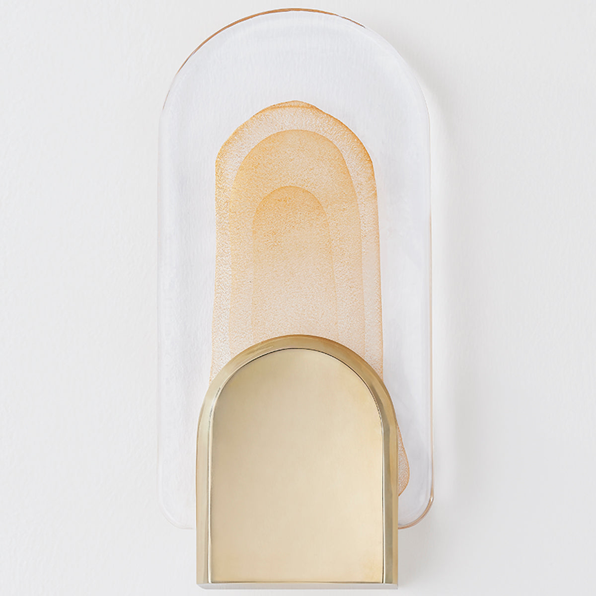 Morganite Cast Glass Wall Light – Vintage Brass