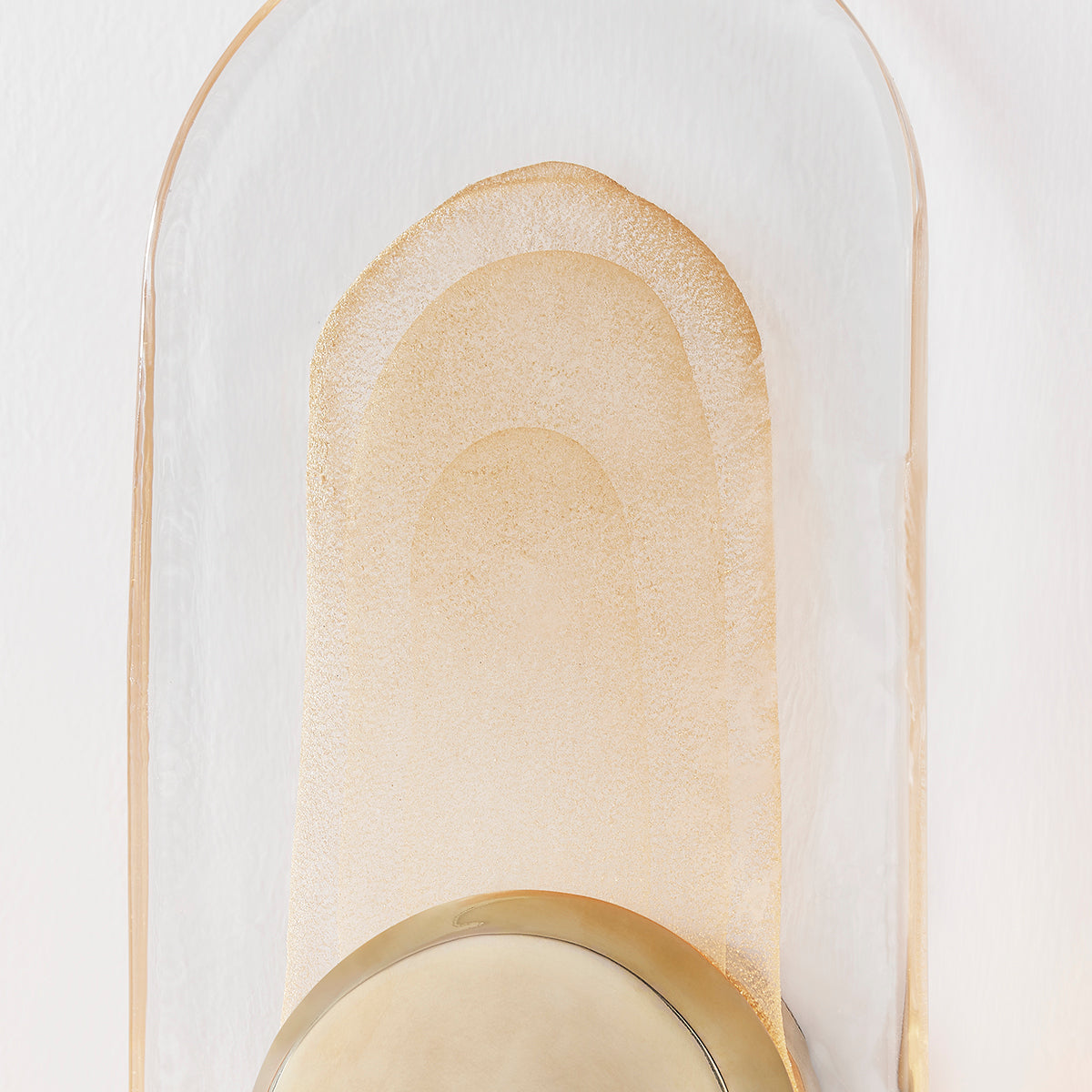 Morganite Cast Glass Wall Light – Vintage Brass