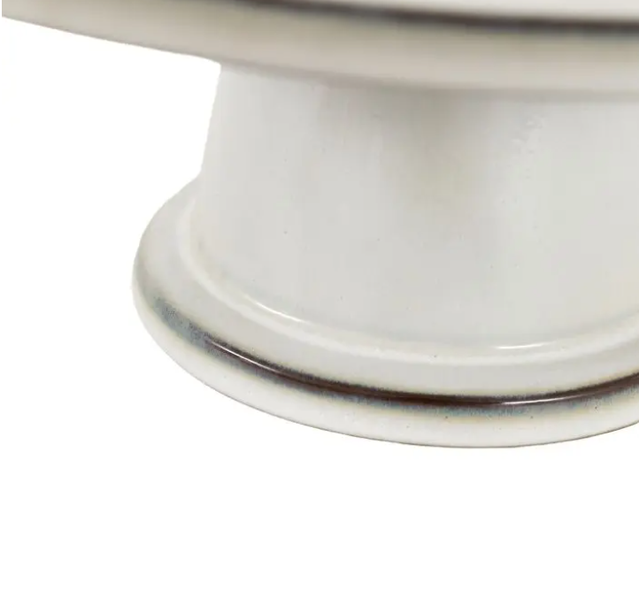 Reactive Glaze Cake Stand – Pale Grey