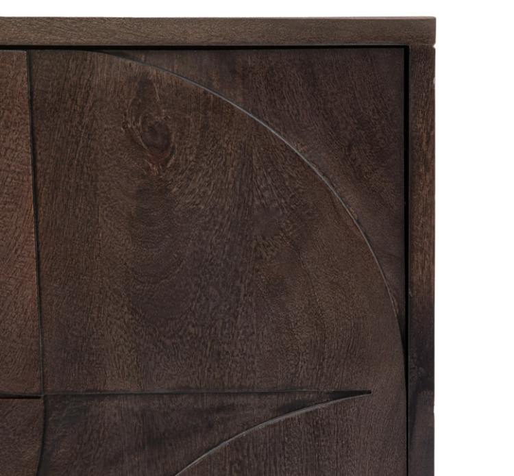 Sharma 4 Door Sideboard – Mango Wood Geometric Design