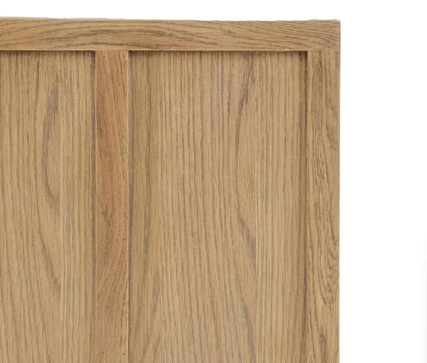 Panelled 4 Door Sideboard – Smoked Finish