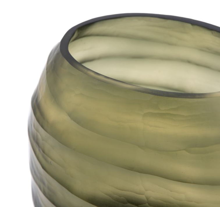 Sintra Handblown Carved Glass Vase – Small