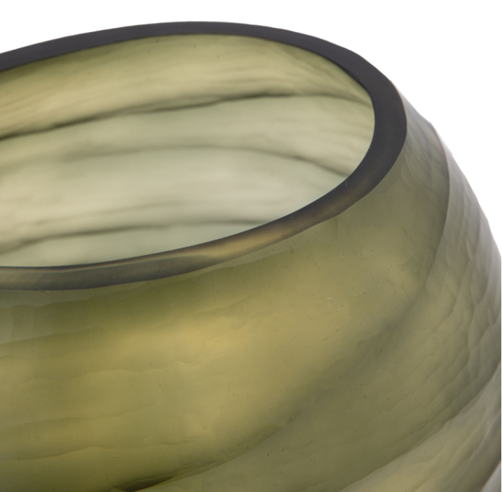Sintra Handblown Carved Glass Vase – Large
