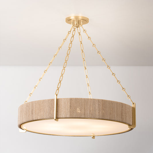 Quebec 6-Light Chandelier – Gold Leaf Finish