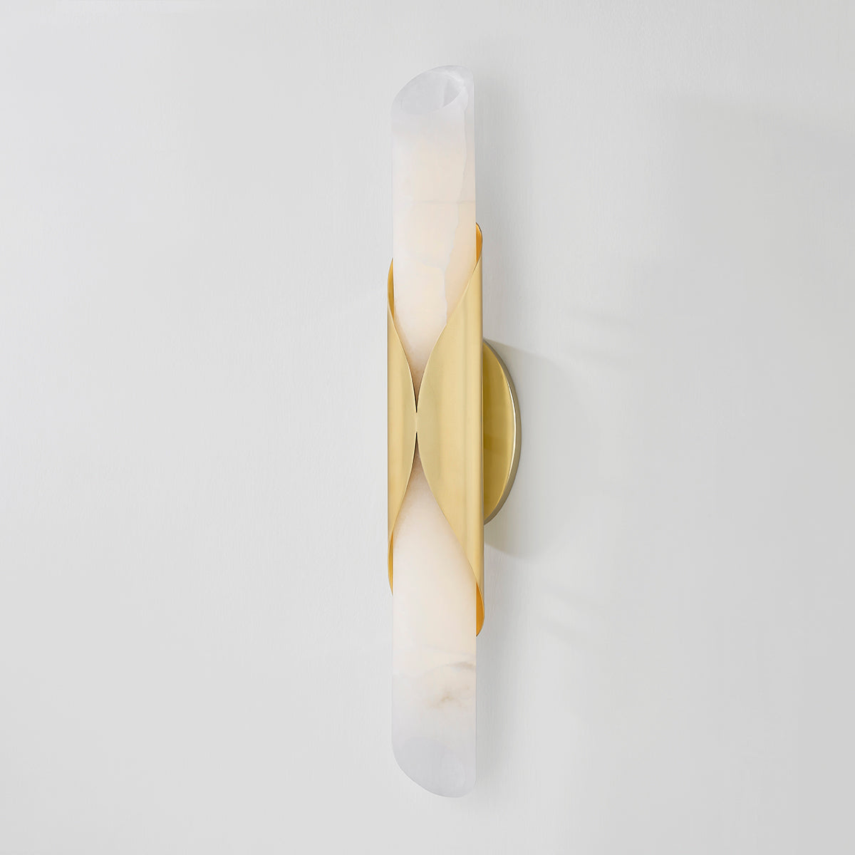 Camilla Alabaster Wall Light – Vintage Polished Brass