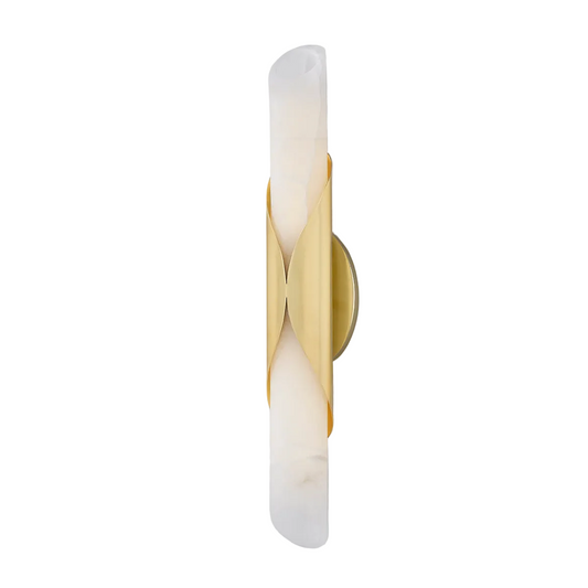 Camilla Alabaster Wall Light – Vintage Polished Brass