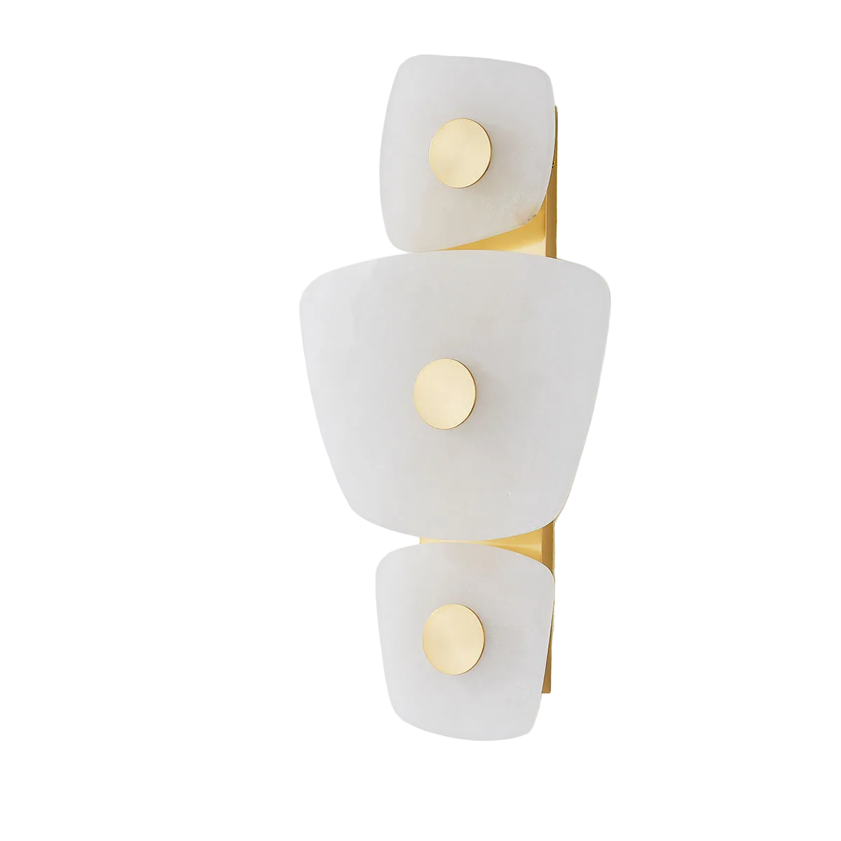 Holmdel 3-Light Wall Light – Aged Brass with Alabaster Shade