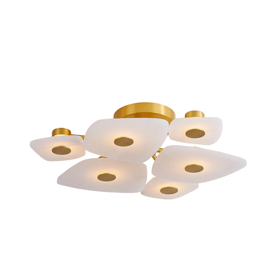Holmdel 3-Light Wall Light – Aged Brass with Alabaster Shade