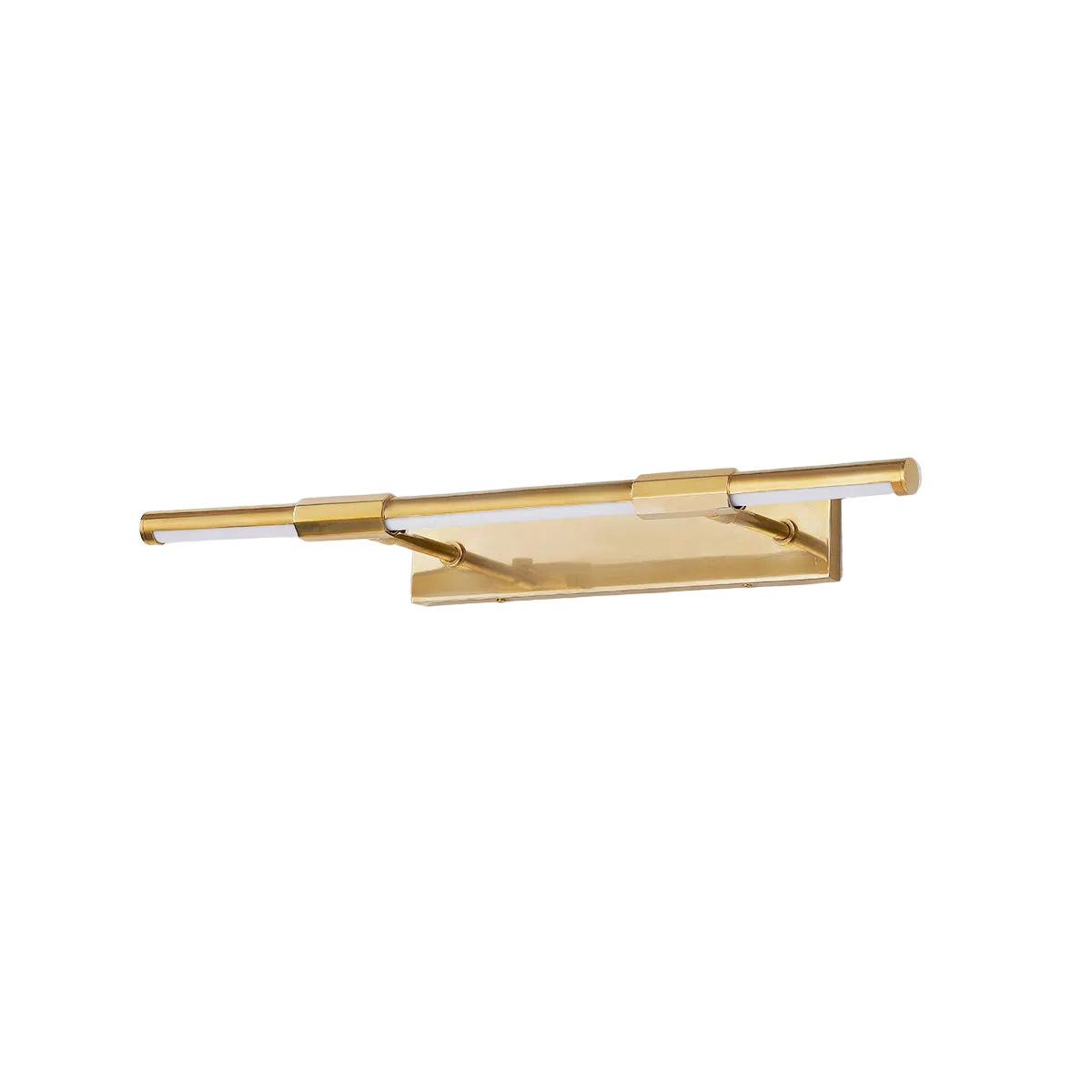 Melbourne Picture Light – Aged Brass with White Acrylic Shade
