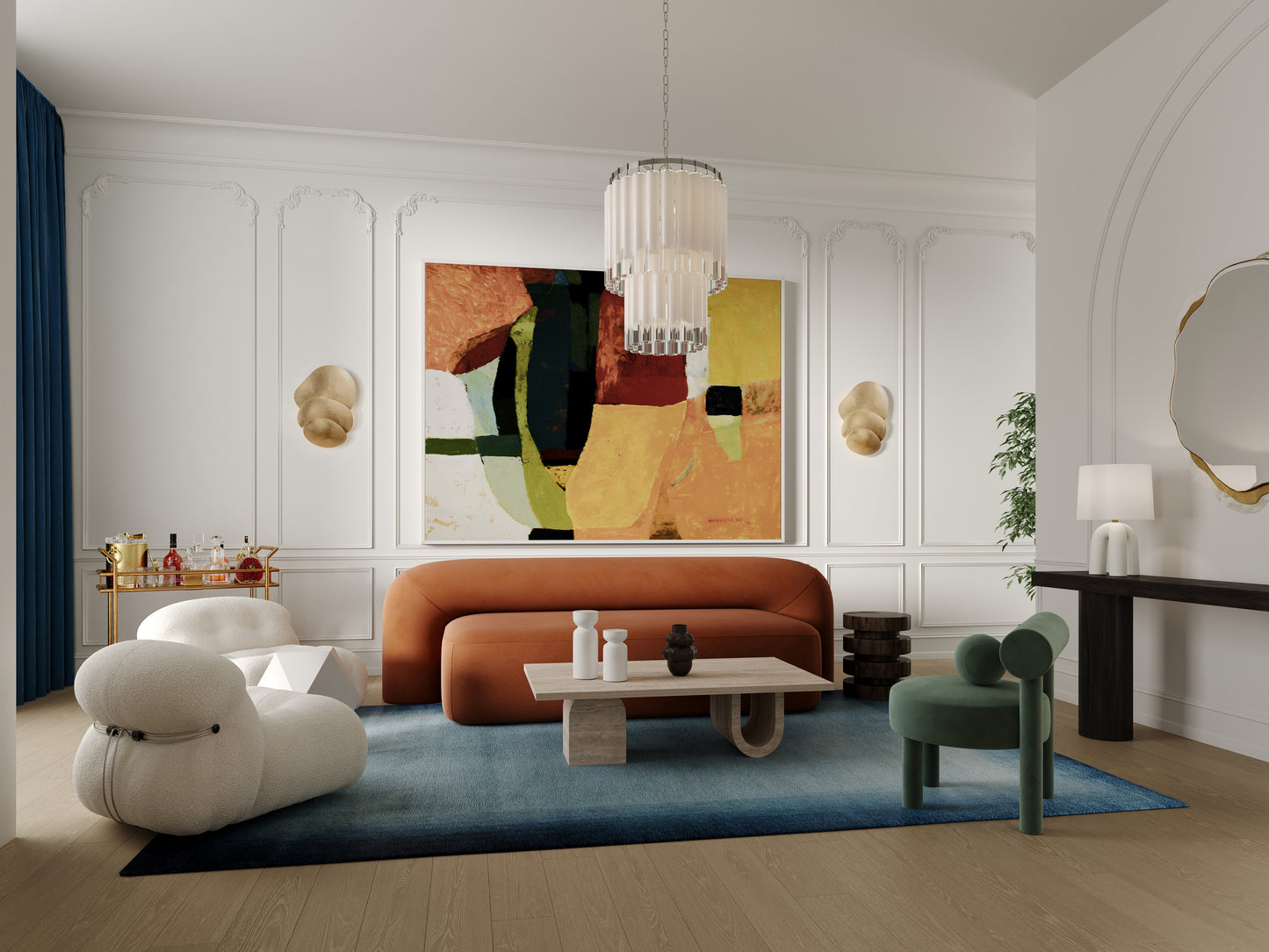Akemi Wall Light – Vintage Gold Leaf