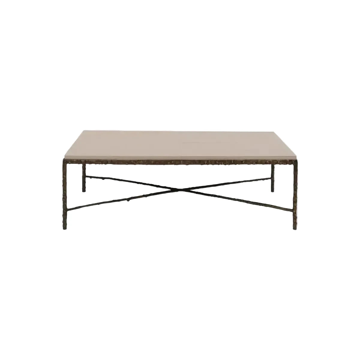Arun Coffee Table Bronze Dorato Pumice Leather