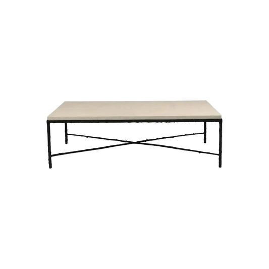 Arun Coffee Table Bronze Pumice Leather