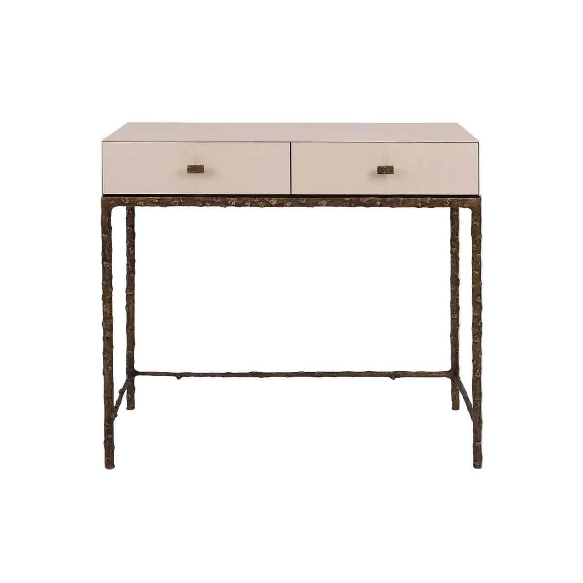 Arun Desk Bronze Dorato Pumice Leather