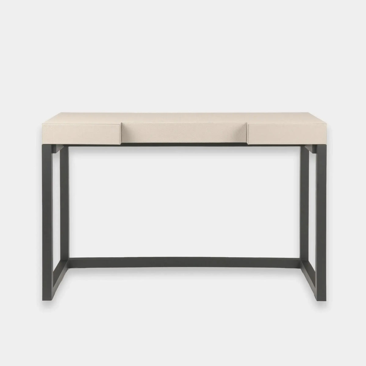 Compact Desk and Chair Woven Pumice Leather