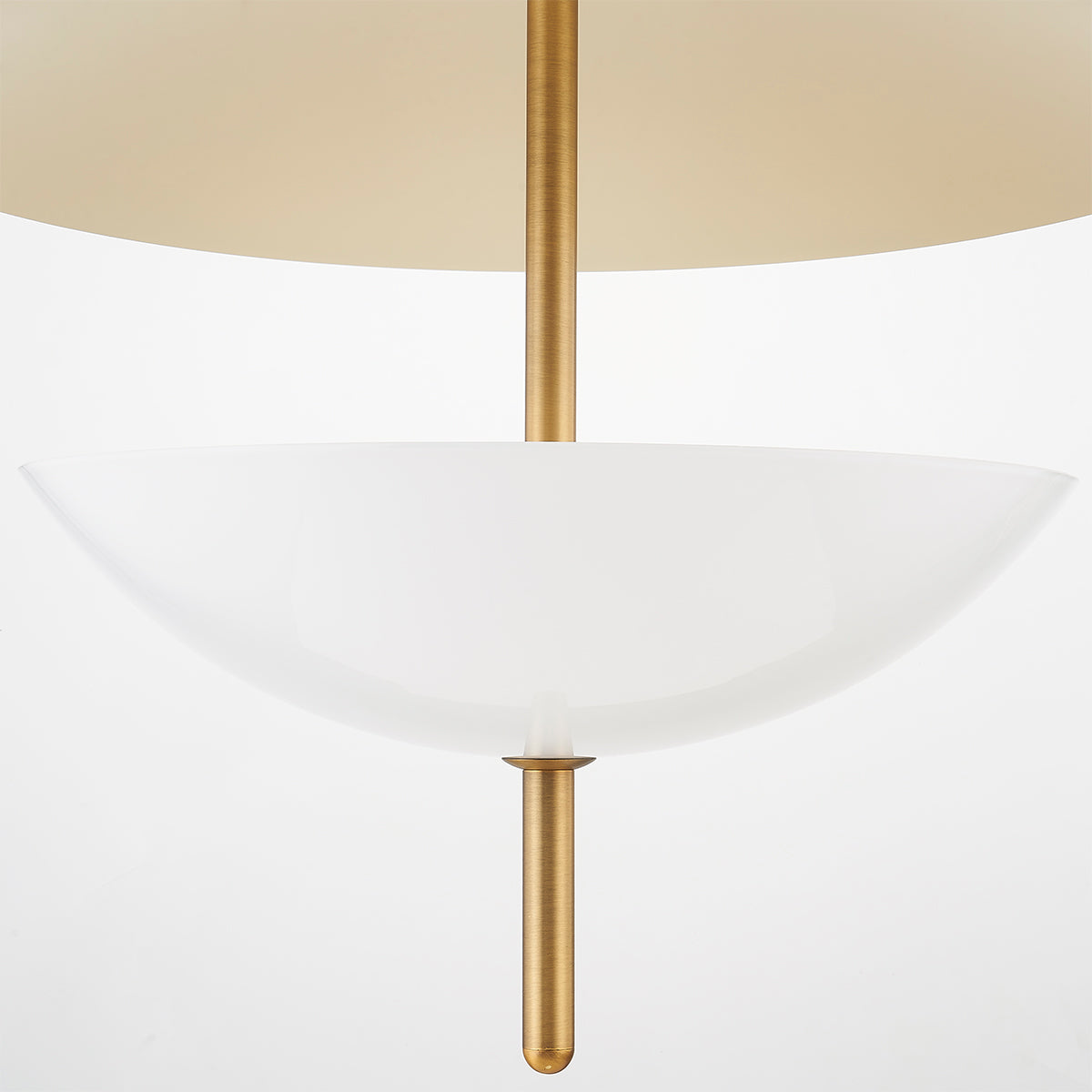 Dion Pendant Light – Patina Brass / Soft Sand