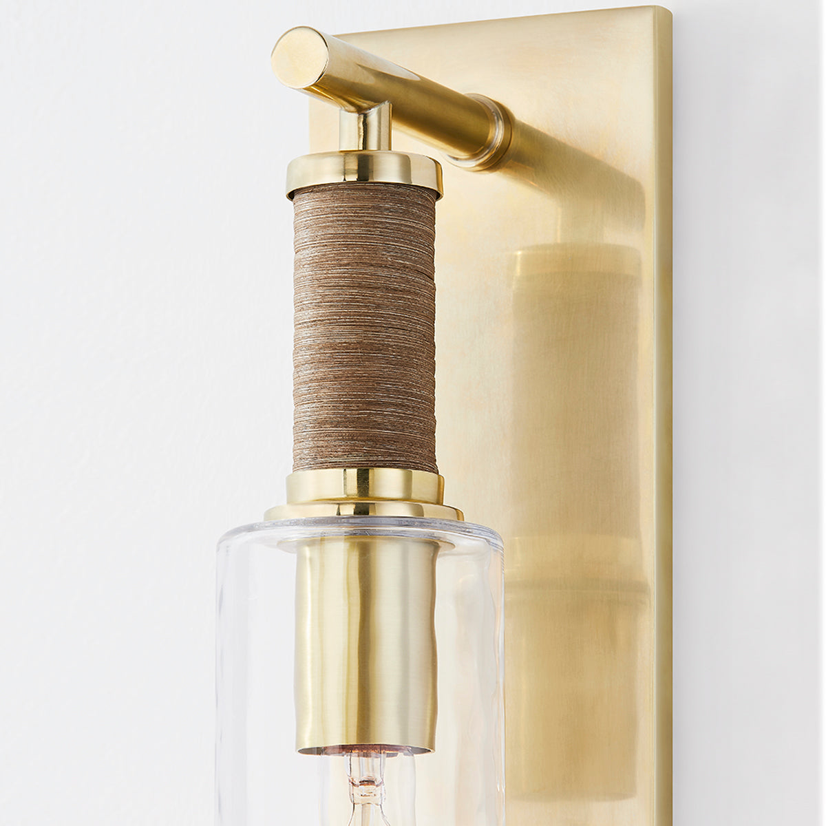 Eastchester Wall Light – Aged Brass with Clear Glass Shade