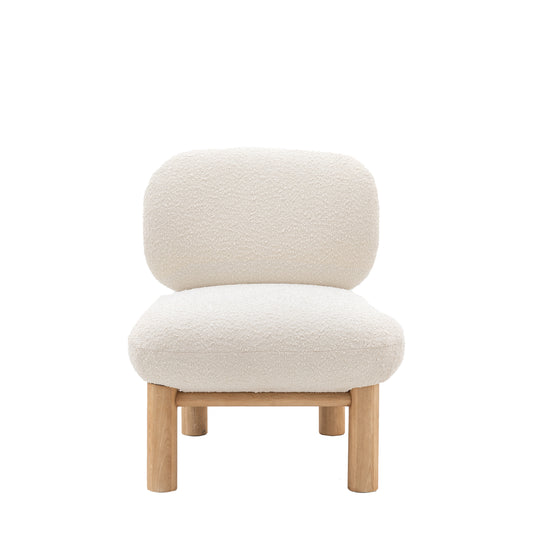 Vanilla Bouclé Lounge Chair