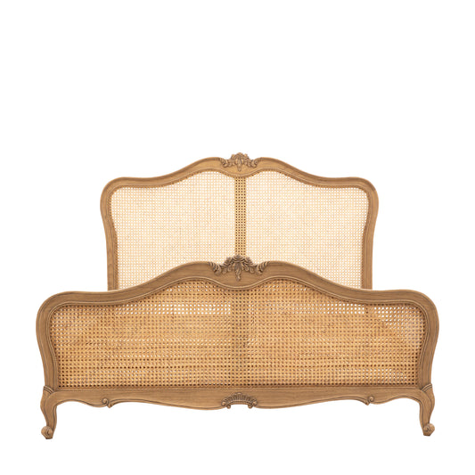 Chic King Cane Bed – Weathered Finish