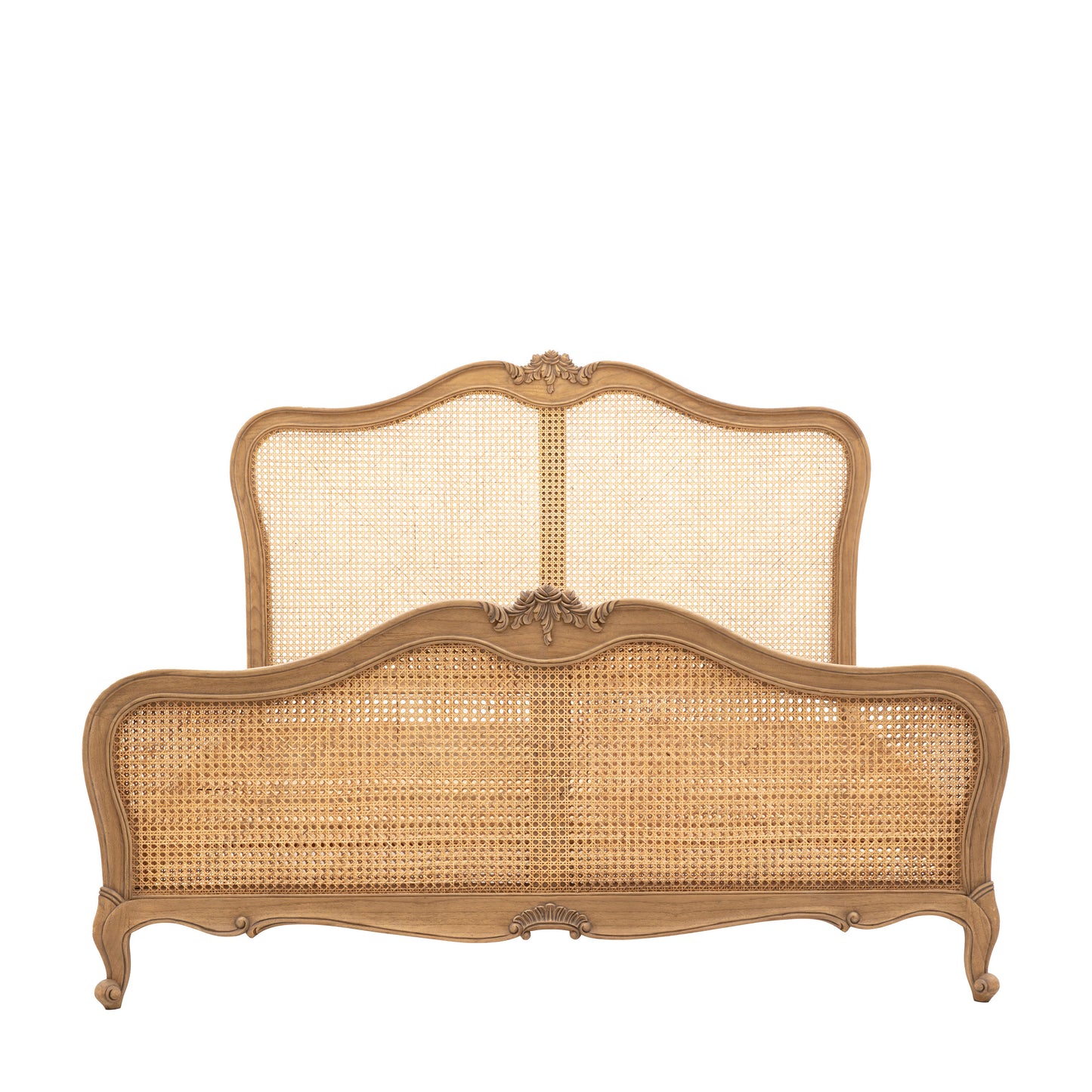 Chic Super King Cane Bed – Weathered Finish