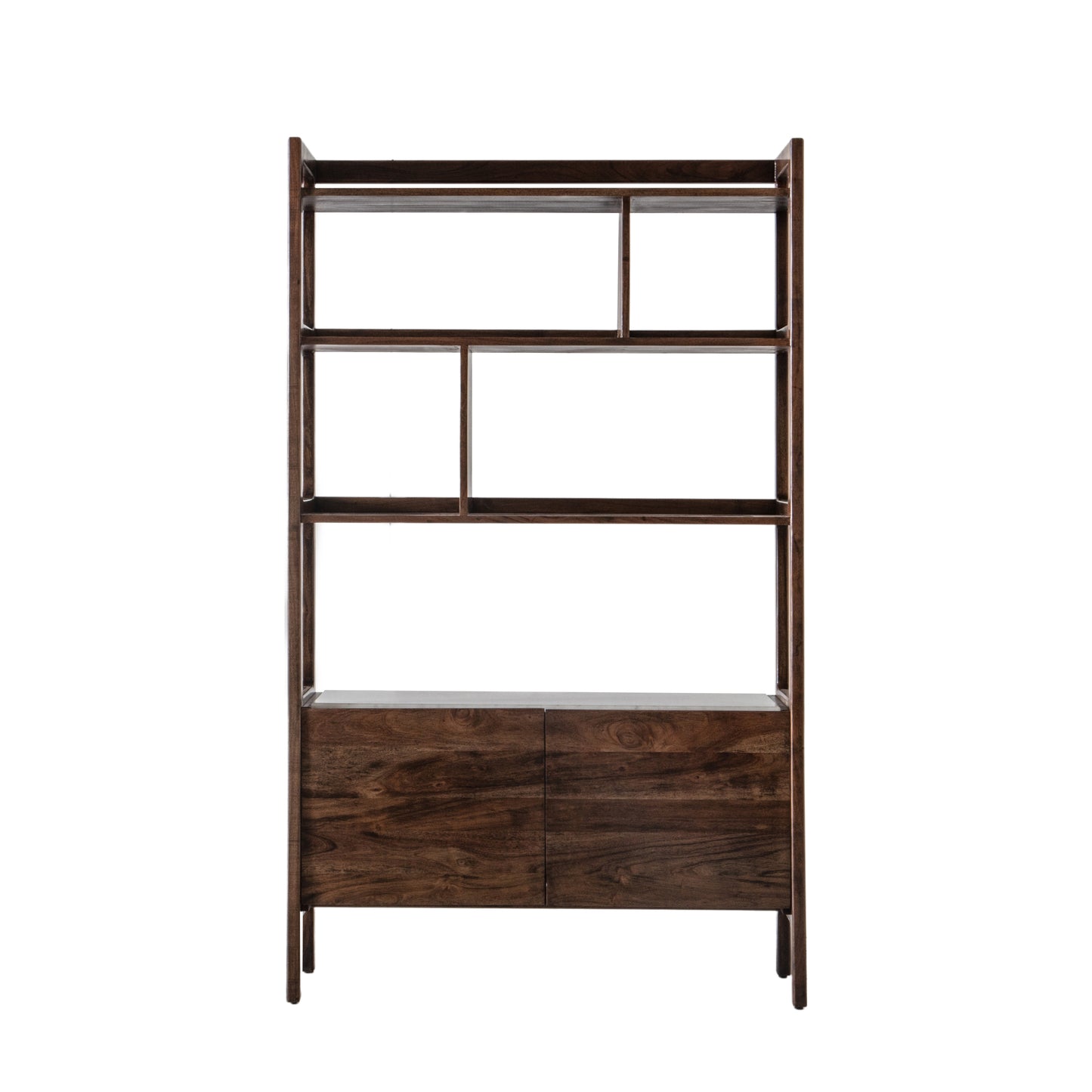 Barcelona Luxury Display Unit – Dark Wood & Marble Cabinet