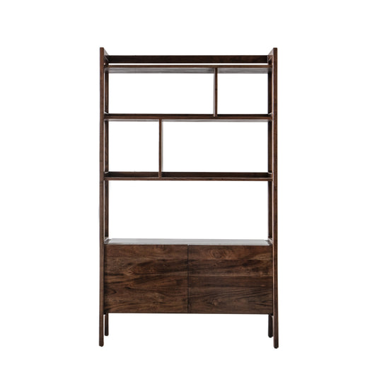 Barcelona Luxury Display Unit – Dark Wood & Marble Cabinet