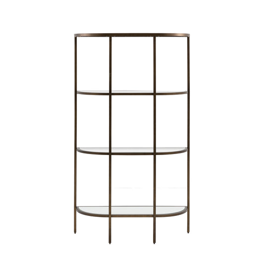 Hudson Luxury Display Unit – Bronze & Glass Shelving