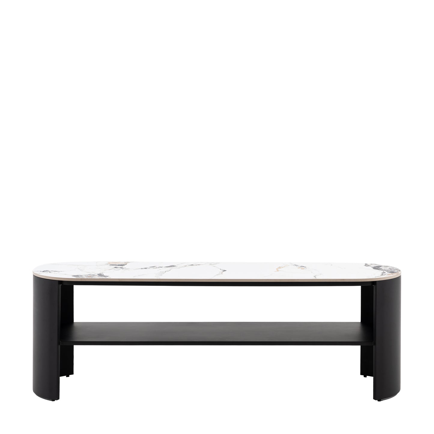 Marzio Media Unit – Black &amp; White Marble Effect