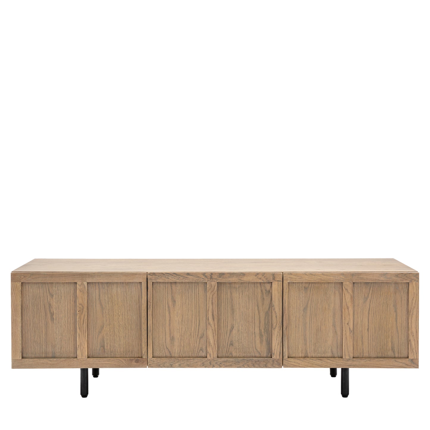 Panelled Media Unit – Smoked Oak Finish