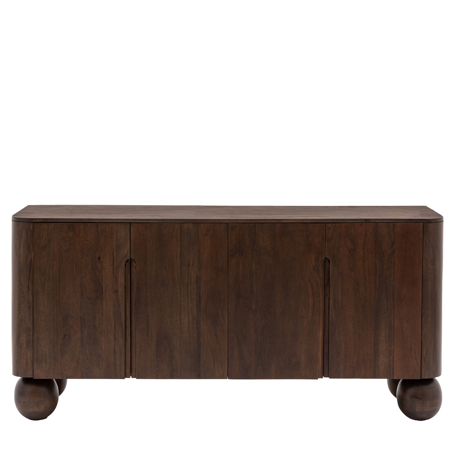 Sculpt 4 Door Sideboard – Dark Wood Mango Finish