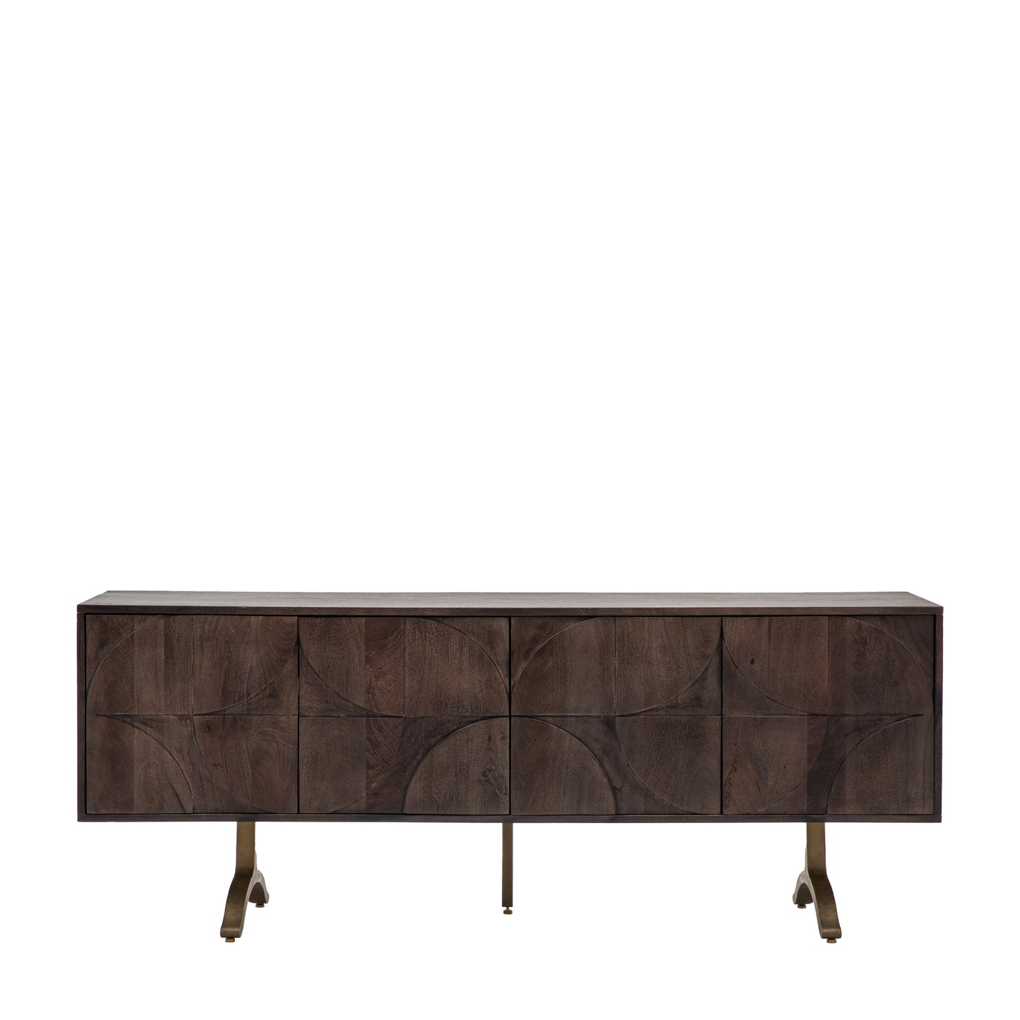 Sharma 4 Door Sideboard – Mango Wood Geometric Design