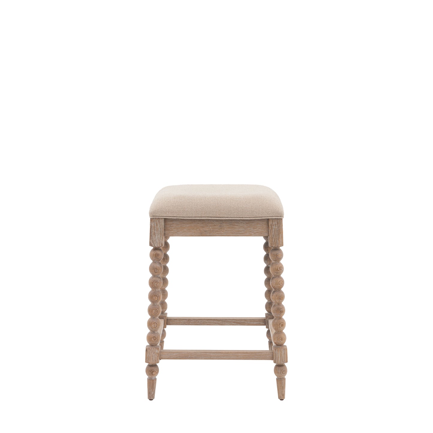 Artisan Oak Bar Stool | Handcrafted Bobbin Detail Counter Stool in Natural Oak