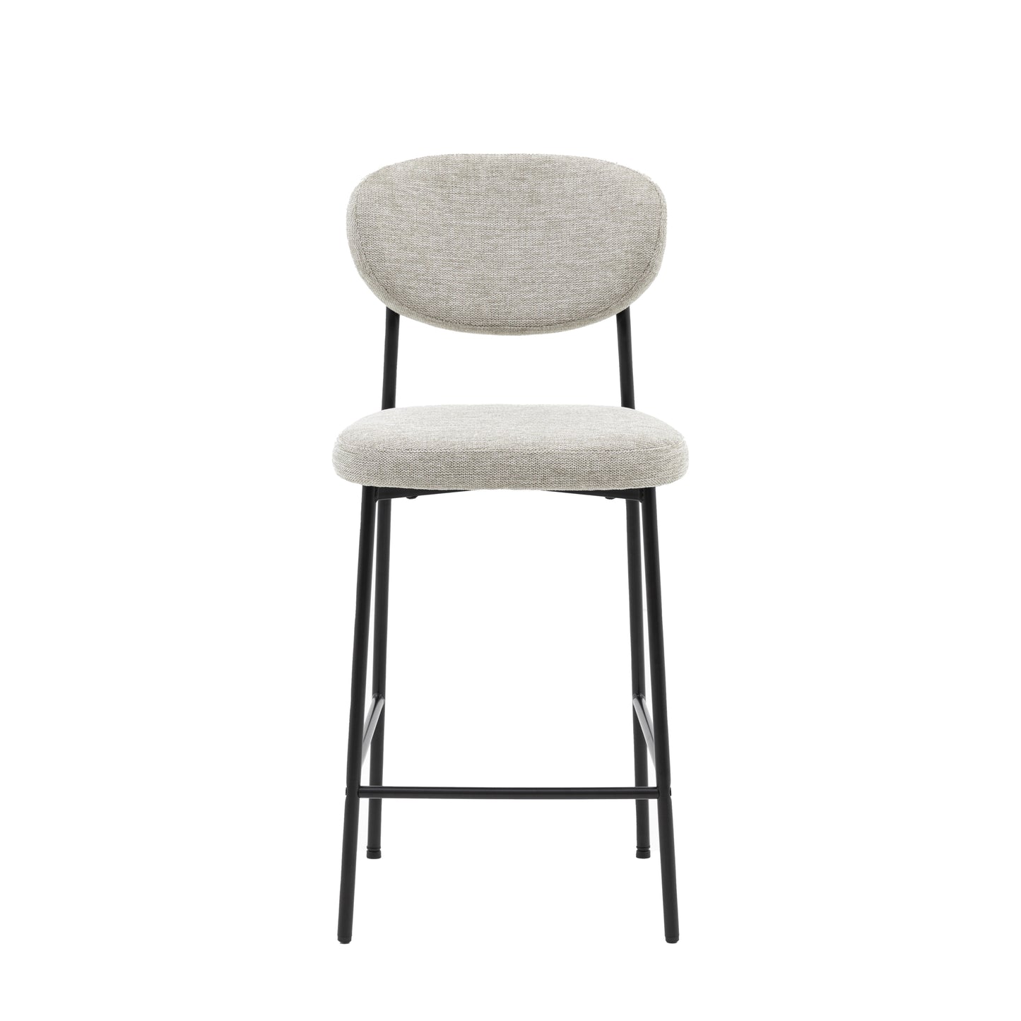 Oppo Bar Stool Set of 2 – Natural Upholstered Counter Stools
