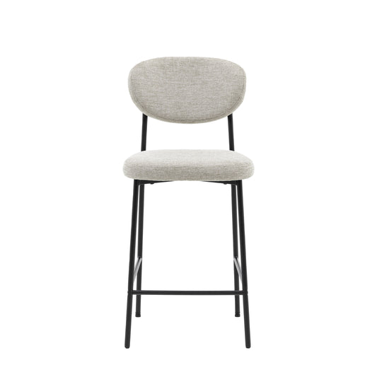 Oppo Bar Stool Set of 2 – Natural Upholstered Counter Stools