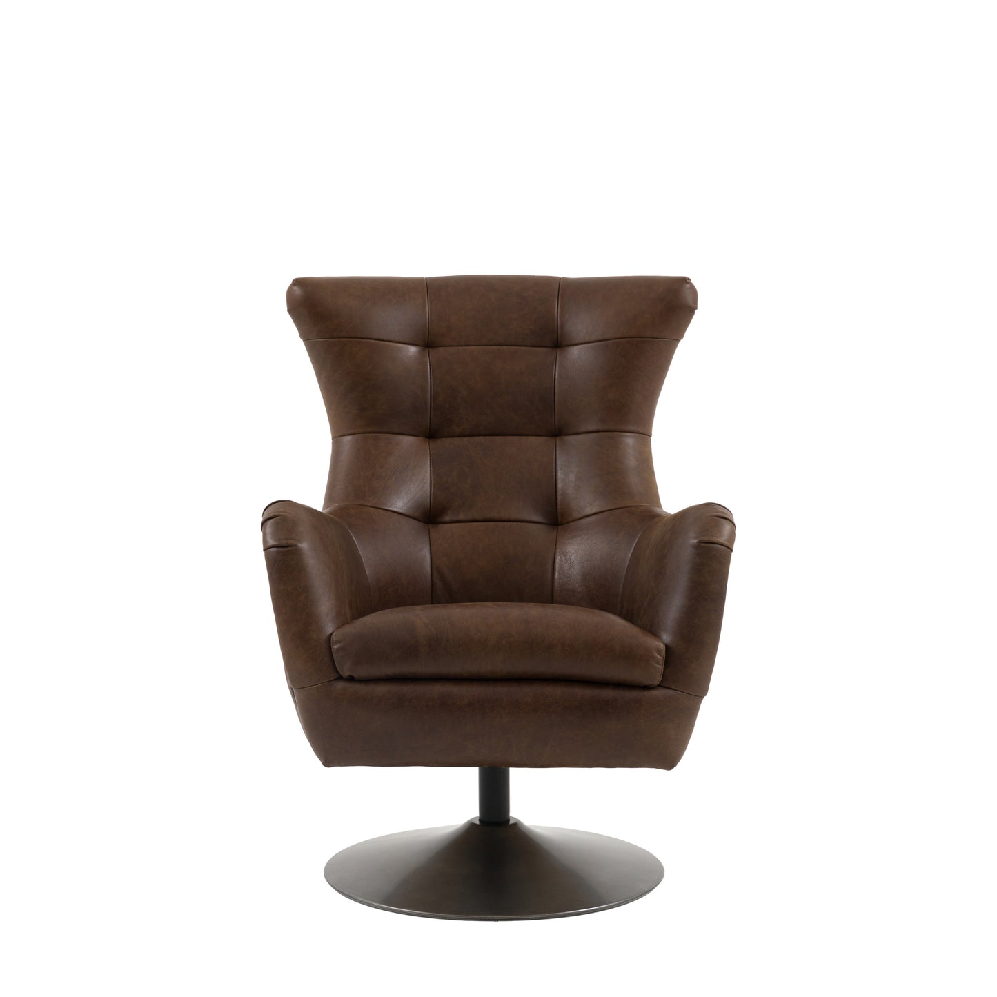Bristol Swivel Chair – Brown Leather