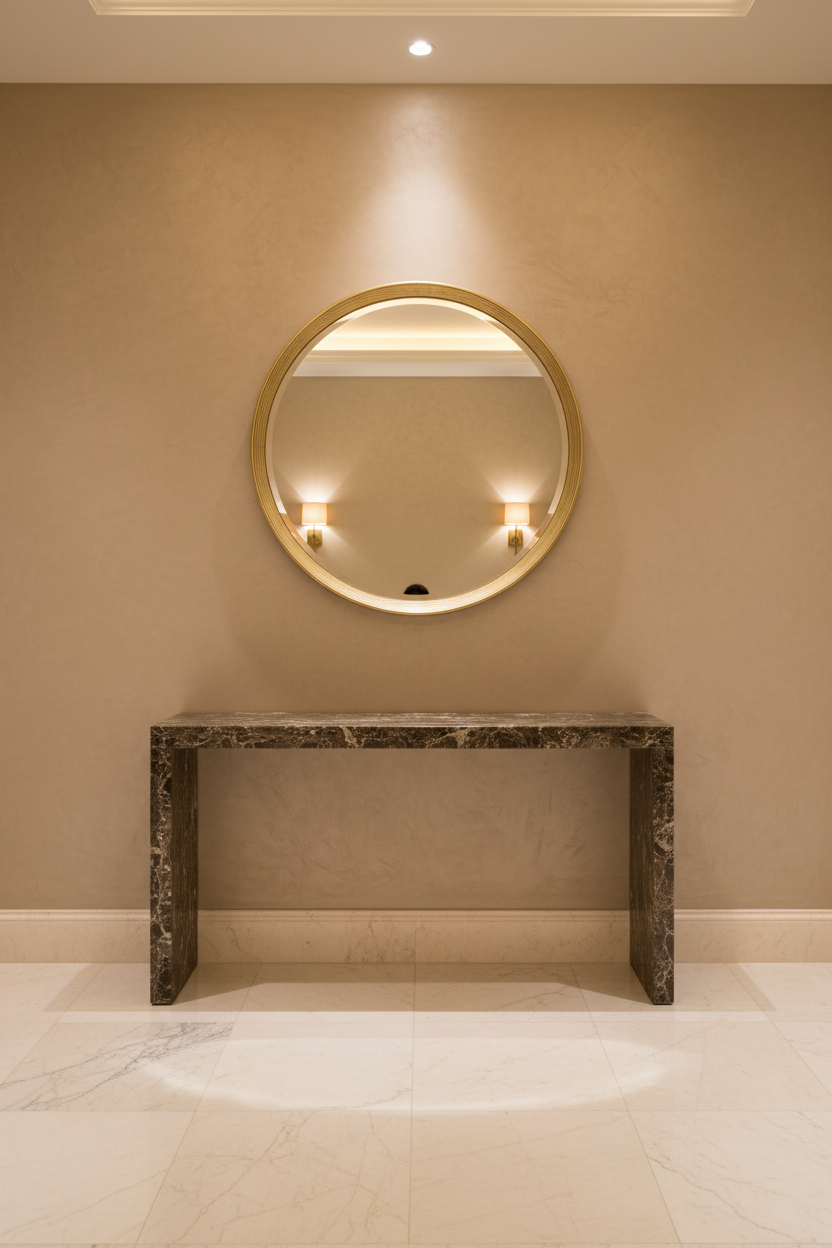 Flare Distressed Gold Leaf Wall Mirror