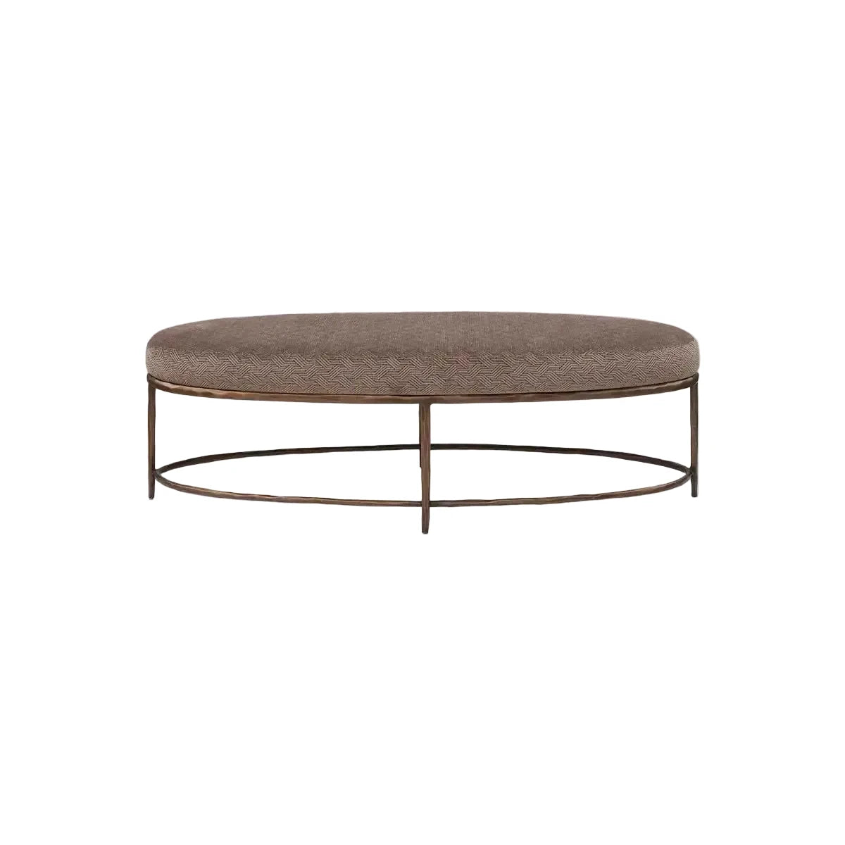 Forge Oval Bench in Bronze Dorato
