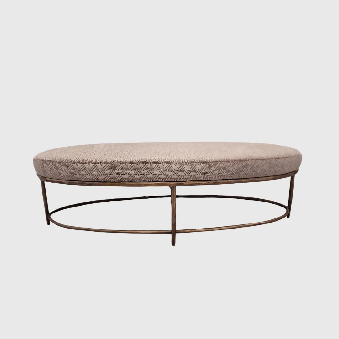Forge Oval Bench in Bronze Dorato