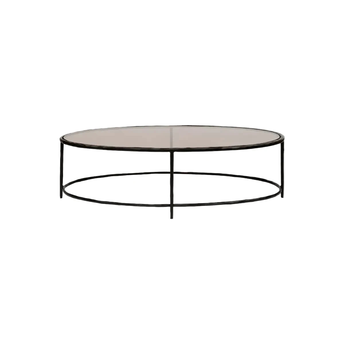 Forged Oval Coffee Table Bronze Nera