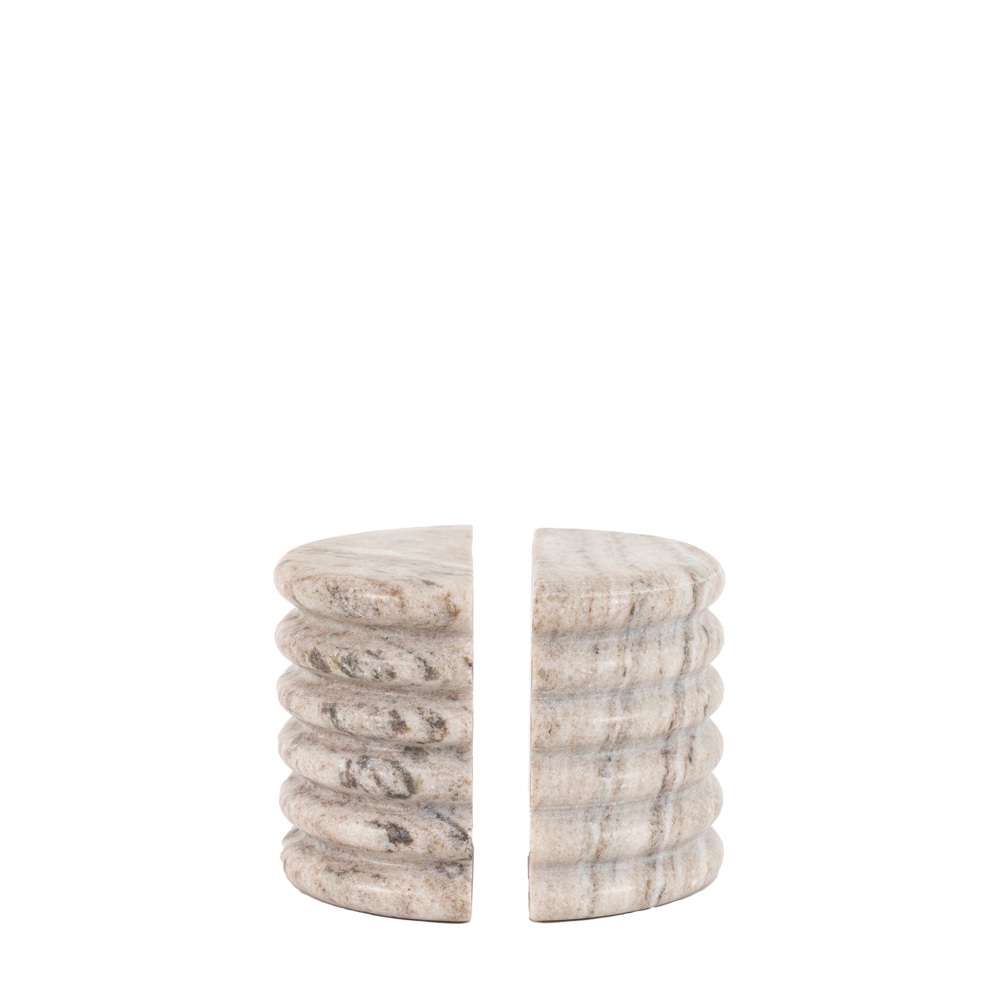 Ondo Marble Bookends – Beige (Set of 2)