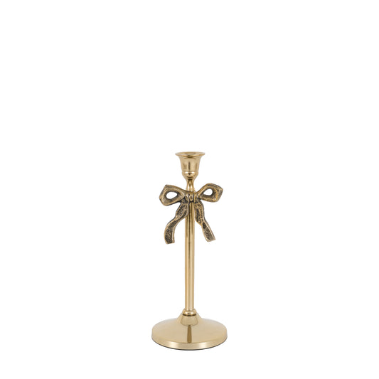 Bow Dinner Candle Holder – Gold
